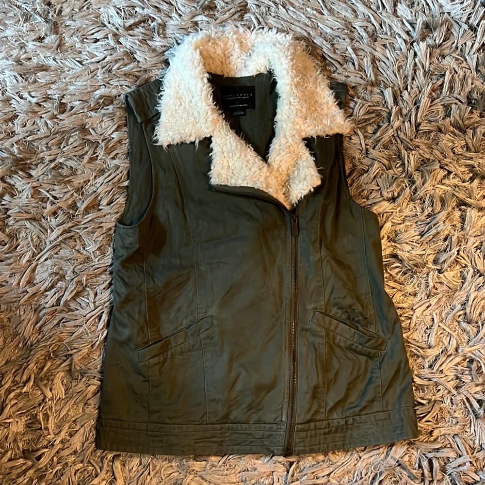Sanctuary Faux Fur Collar Vest